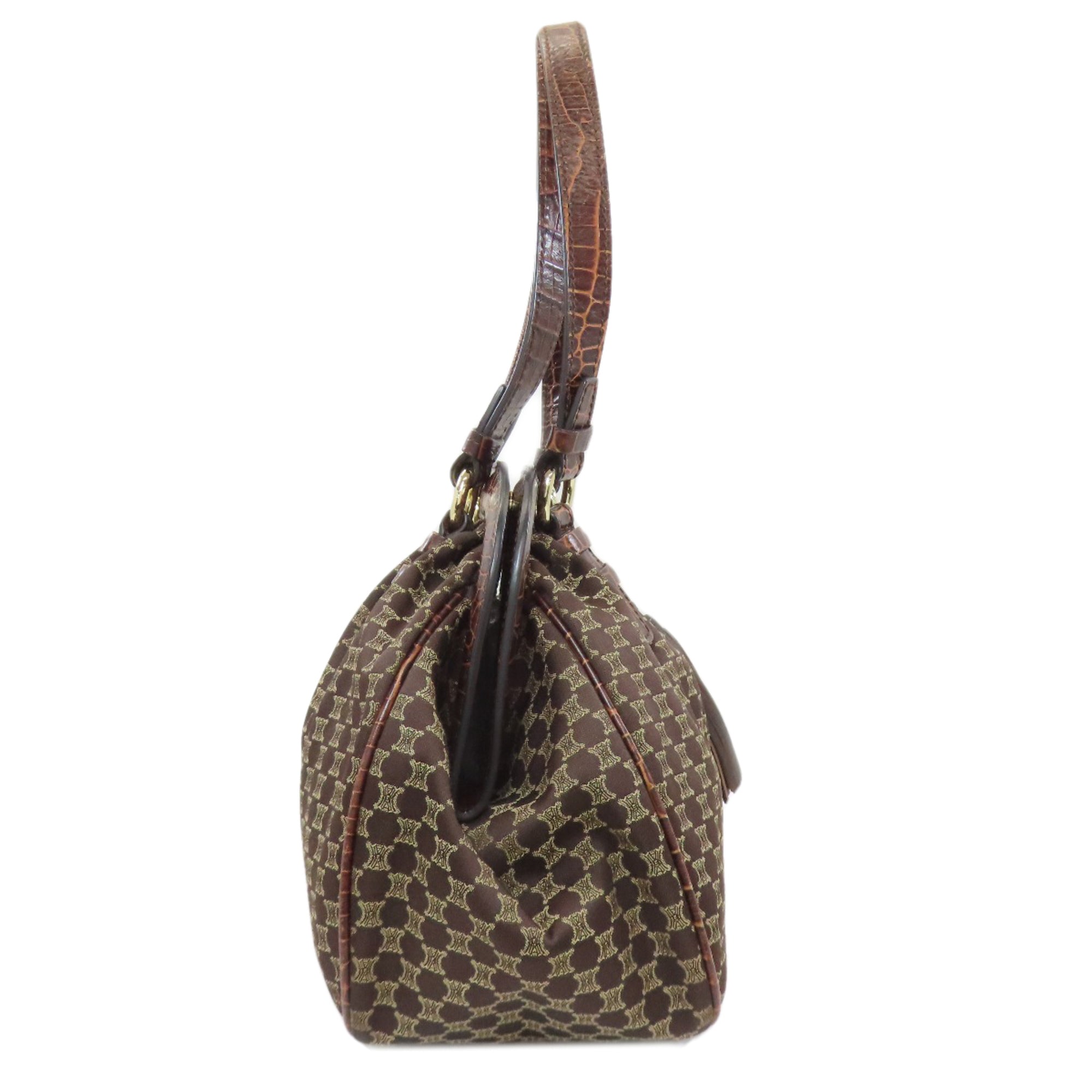 Celine Brown Canvas Handbag (Pre-Owned)