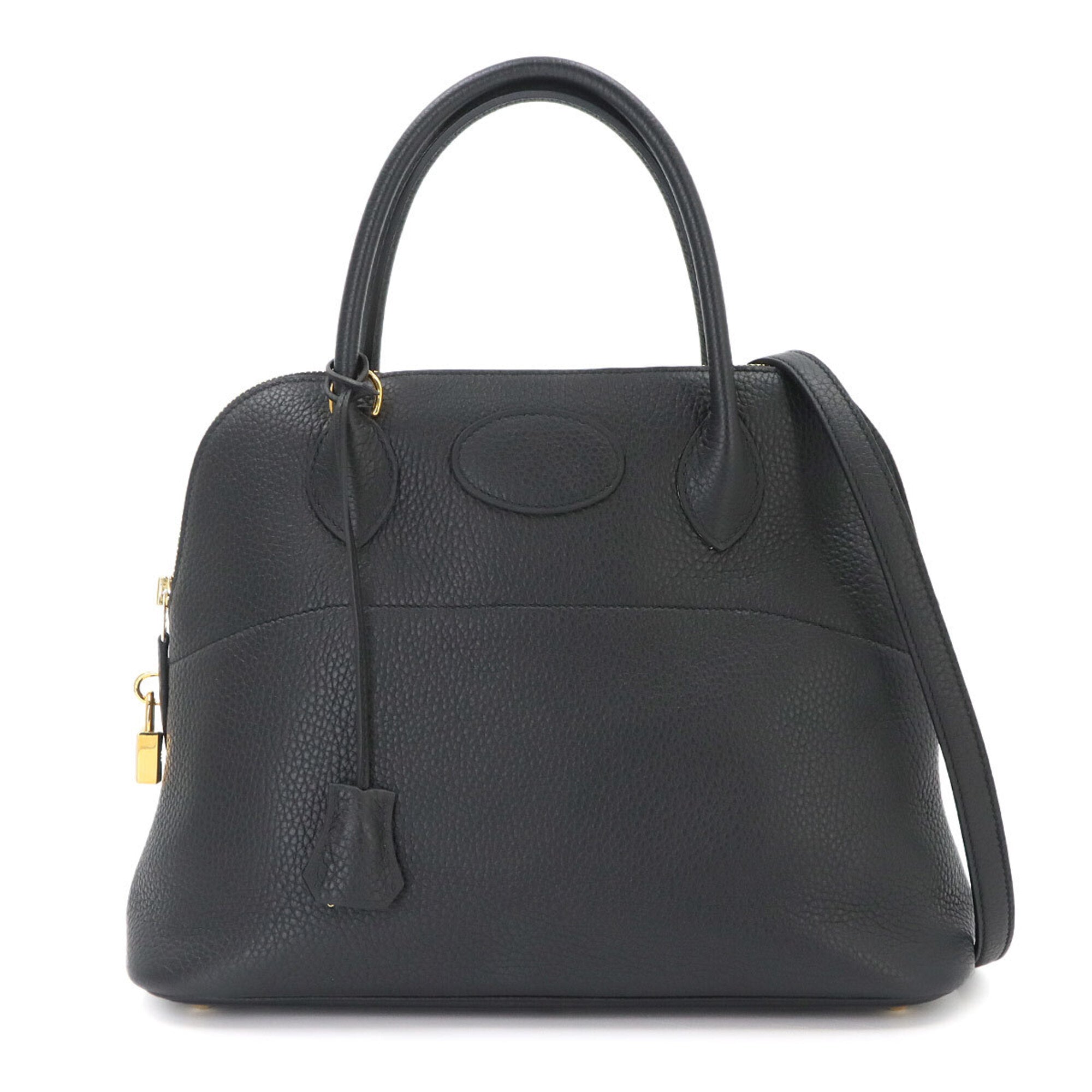 Hermes Bolide Black Taurillon Clemence Leather Handbag (Pre-Owned)