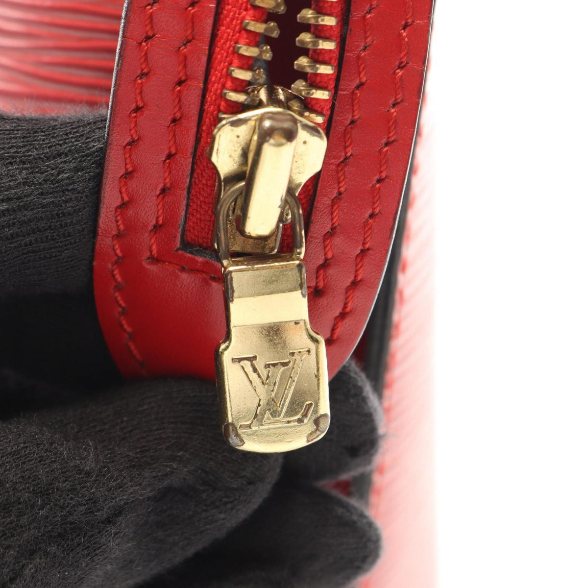 Louis Vuitton Castilian Red Red Color Epi Leather Handbag Shoulder Bag (Pre-Owned)