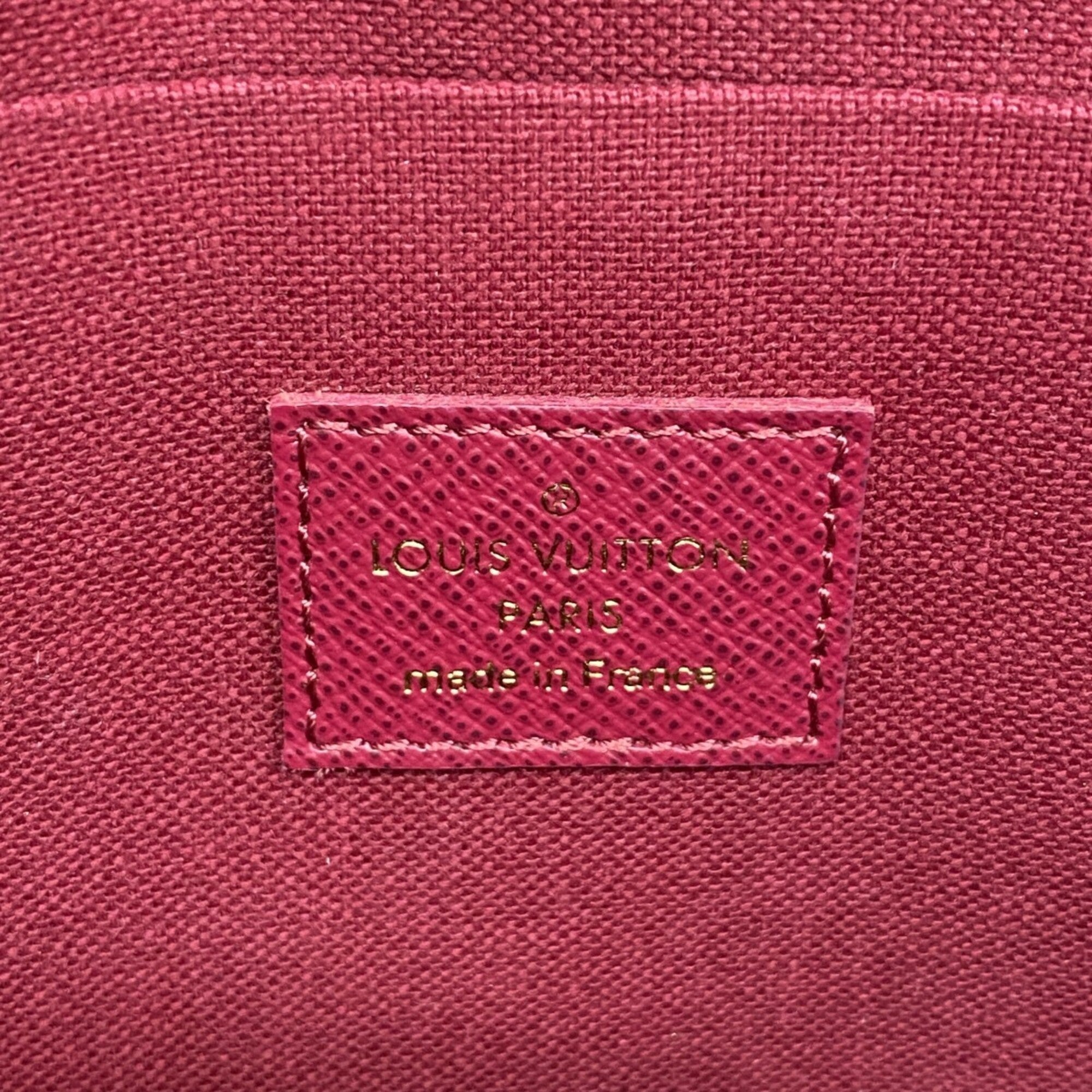Louis Vuitton Brown Fuchsia Chain/Shoulder Wallet (Pre-Owned)