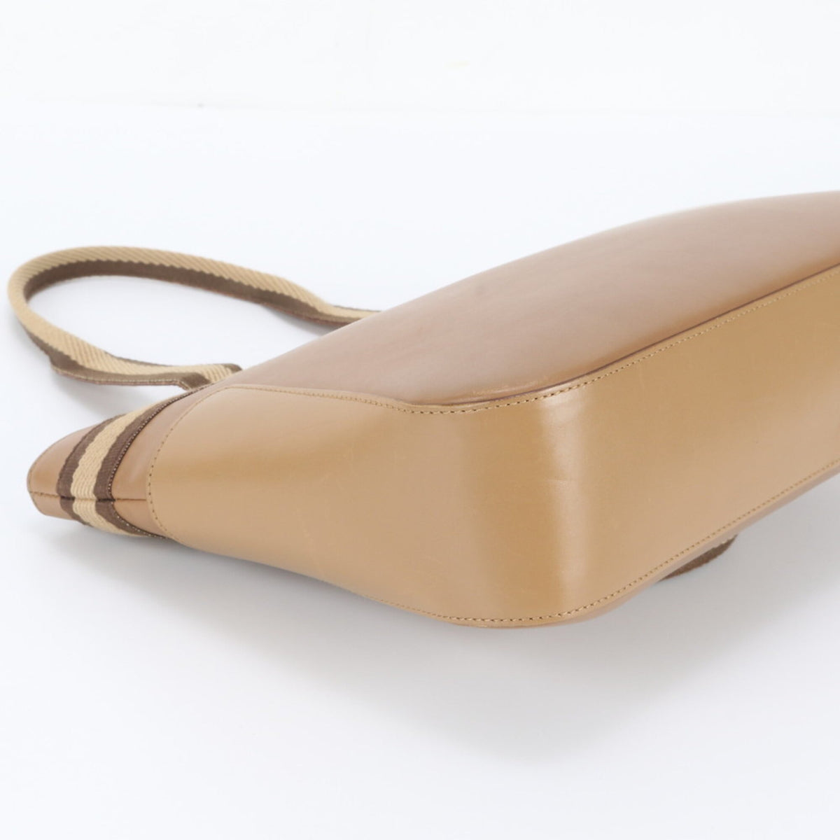 Gucci Brown Leather Handbag Shoulder Bag Tote Bag (Pre-Owned)