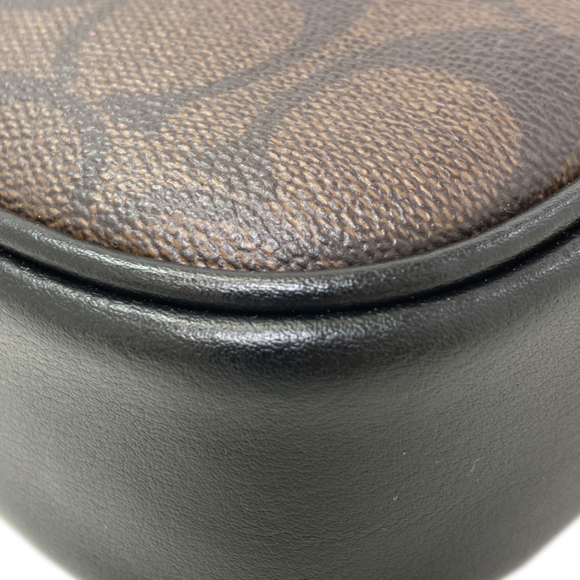 Coach Dark Brown Signature Line Pvc Shoulder Bag (Pre-Owned)