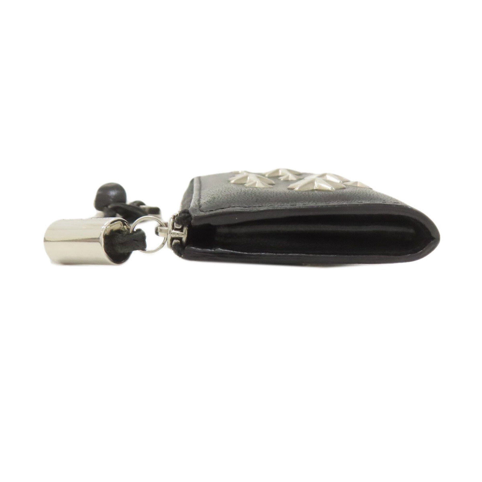 Jimmy Choo Black Leather Coin Purse/Coin Case (Pre-Owned)