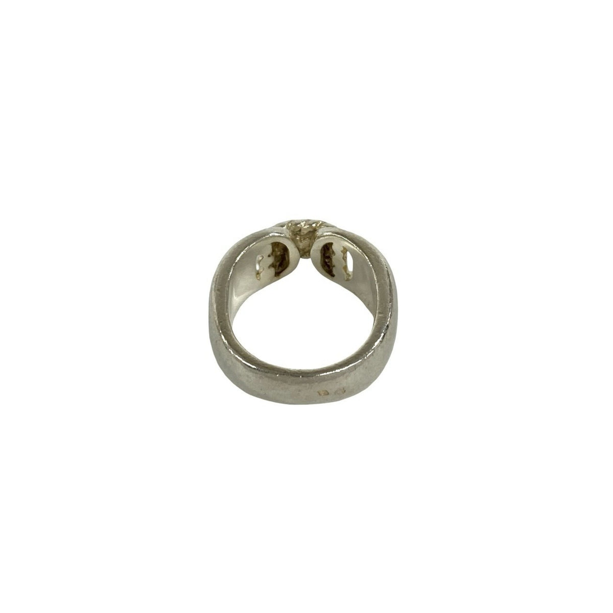 Hermes Silver Silver 925 Band Ring (Pre-Owned)