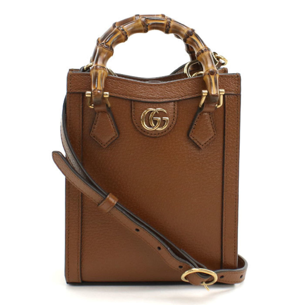 Gucci Brown Leather Tote Bag (Pre-Owned)