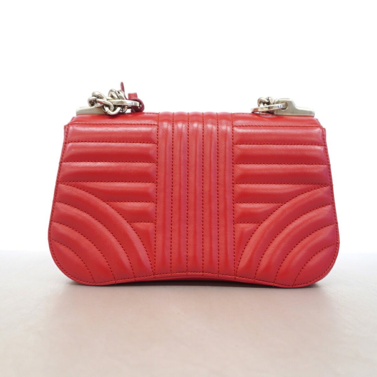 Prada Red Color Leather Shoulder Bag (Pre-Owned)