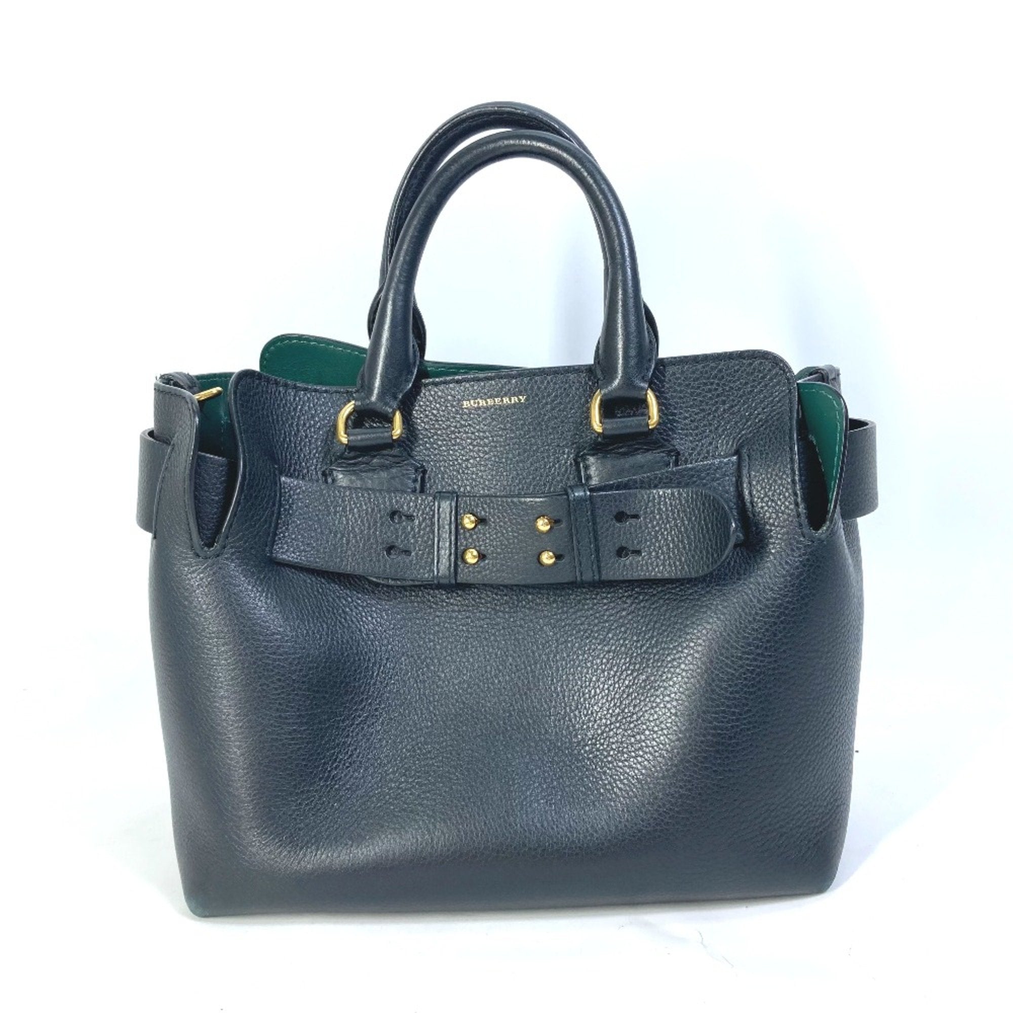Burberry Black Leather Shoulder Bag (Pre-Owned)