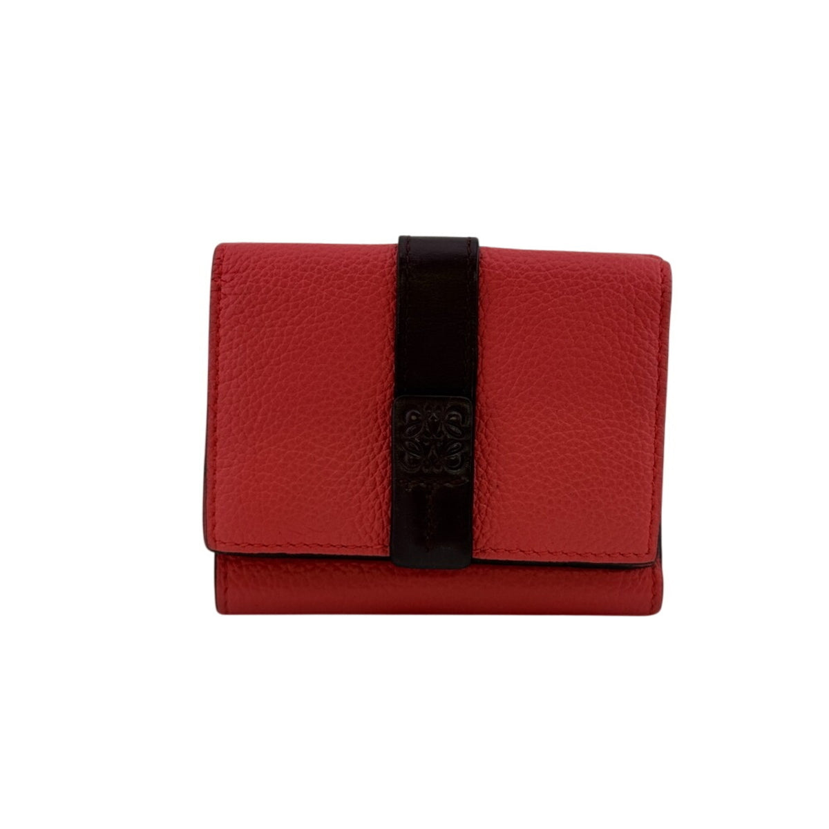 Loewe Brown Pink Leather Wallet (Tri-Fold) (Pre-Owned)