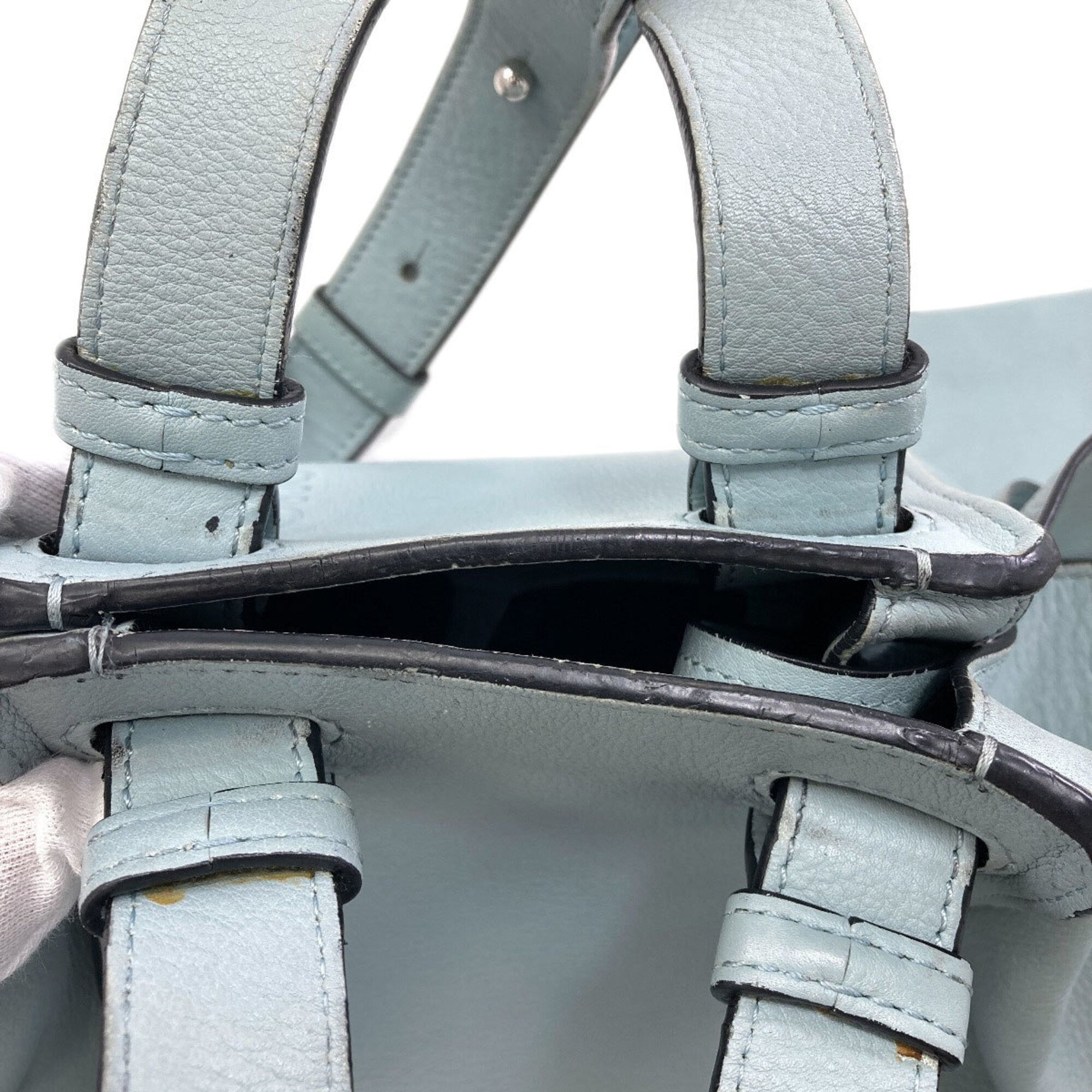 Loewe Light Blue Leather Handbag Pouch (Pre-Owned)