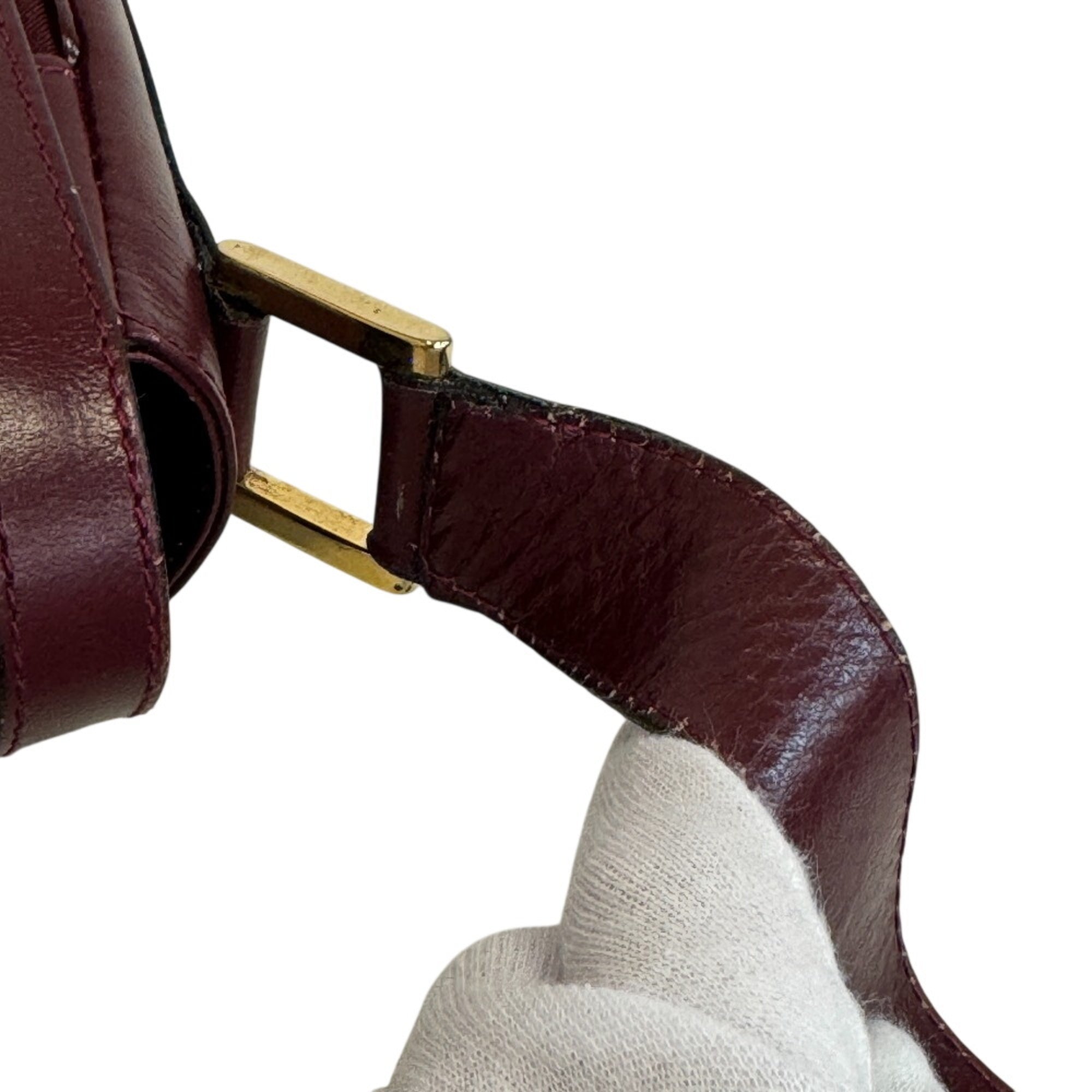 Balenciaga Bordeaux Canvas Leather Shoulder Bag (Pre-Owned)