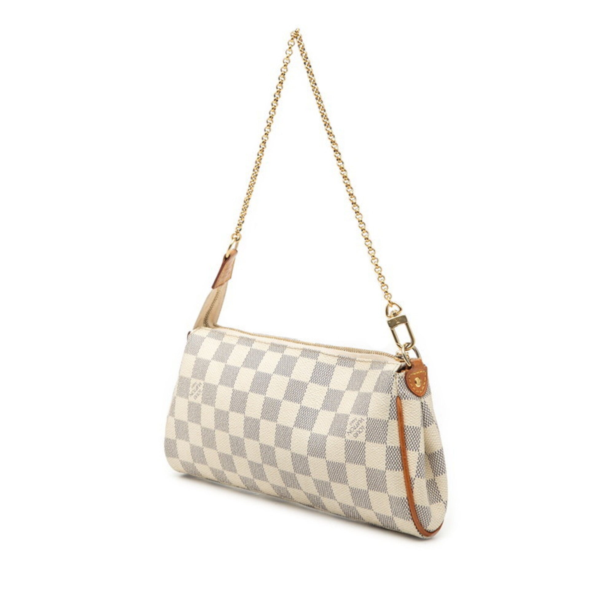 Louis Vuitton Damier Azur White Pvc Leather Handbag Shoulder Bag (Pre-Owned)