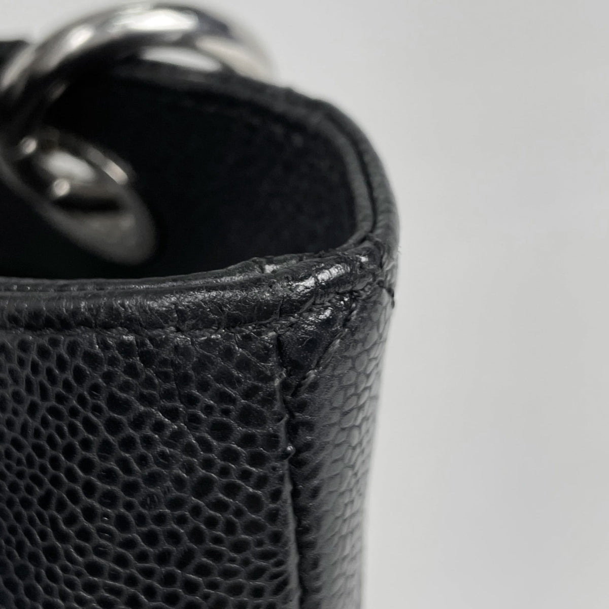 Chanel Black Grained Calfskin Tote Bag (Pre-Owned)
