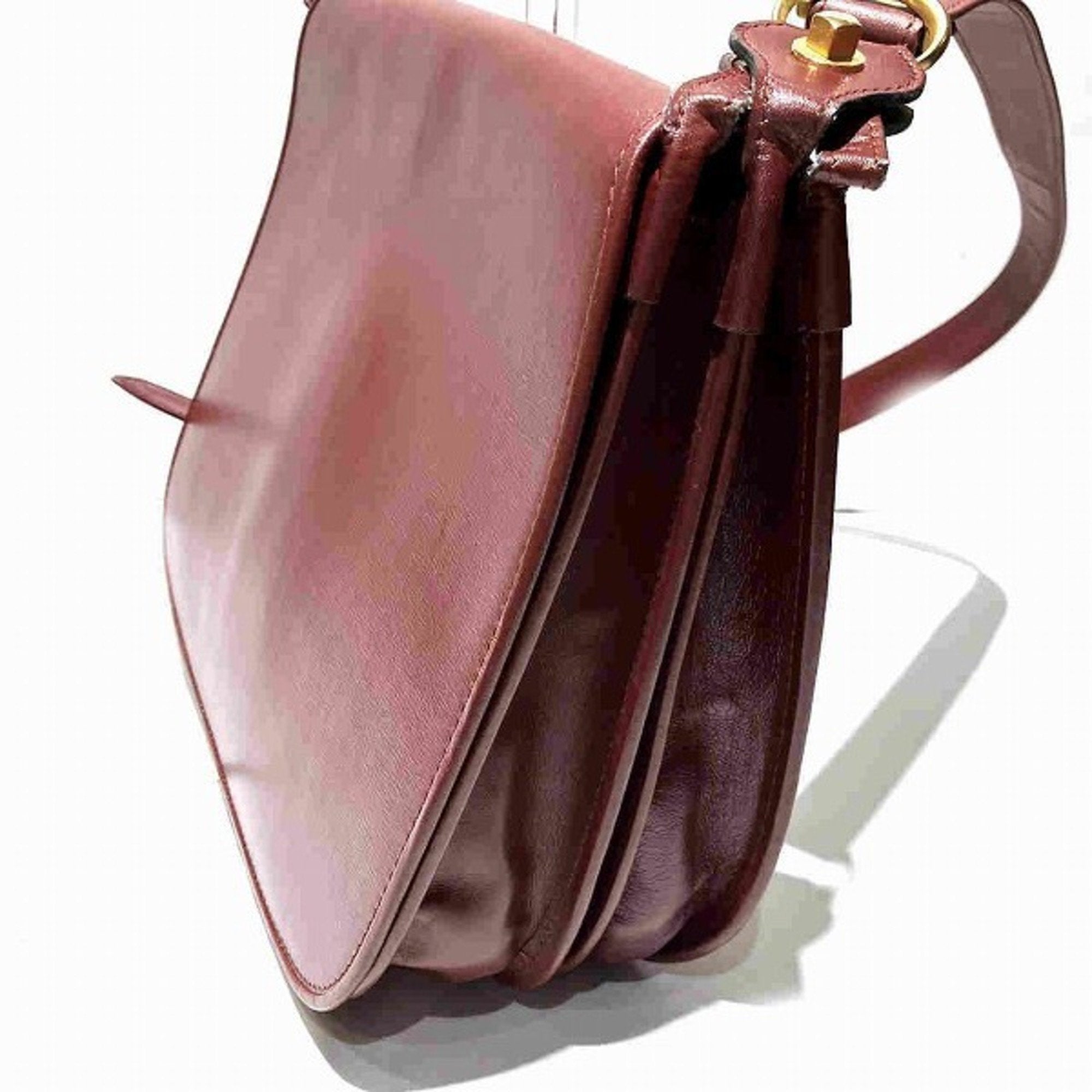 Cartier Must Bordeaux Leather Shoulder Bag (Pre-Owned)