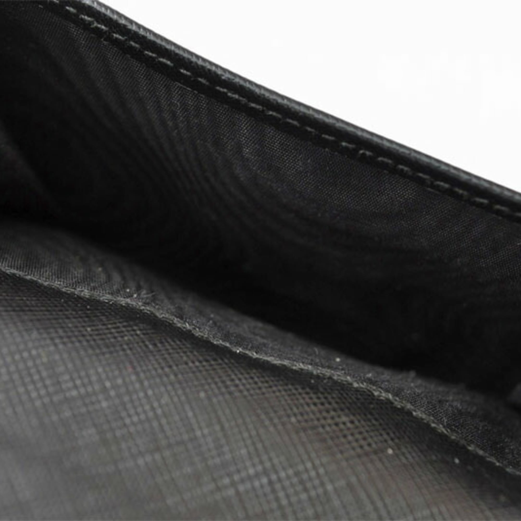 Salvatore Ferragamo Gancini Black Leather Wallet (Bi-Fold) (Pre-Owned)