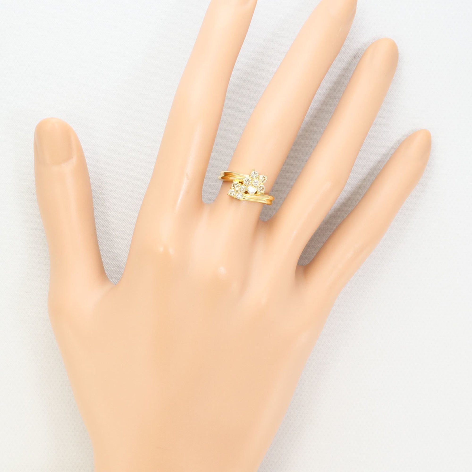 Unbranded Brown Yellow Gold Yellow Gold (18K) Band Ring (Pre-Owned)