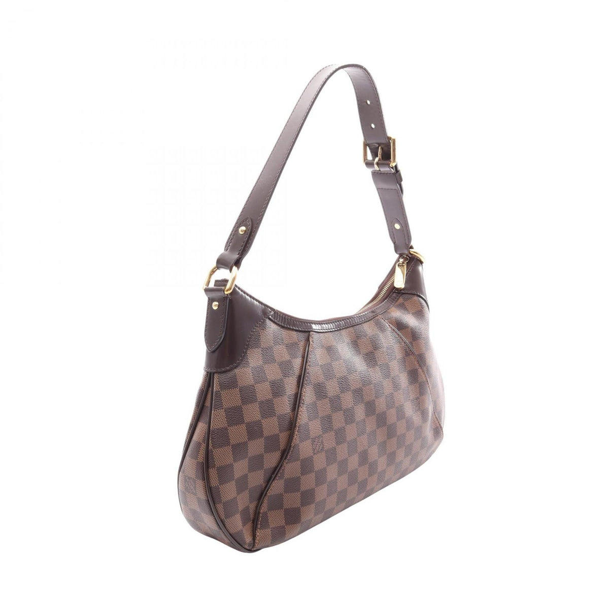 Louis Vuitton Brown Coated Canvas Leather Handbag Shoulder Bag (Pre-Owned)