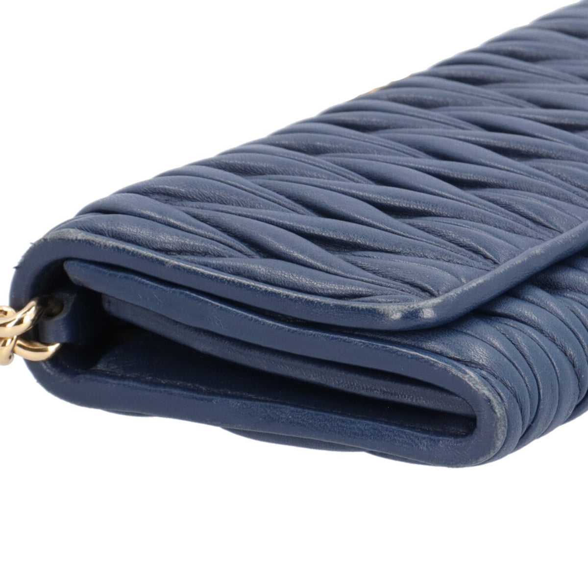Miu Miu Navy Leather Shoulder Bag (Pre-Owned)