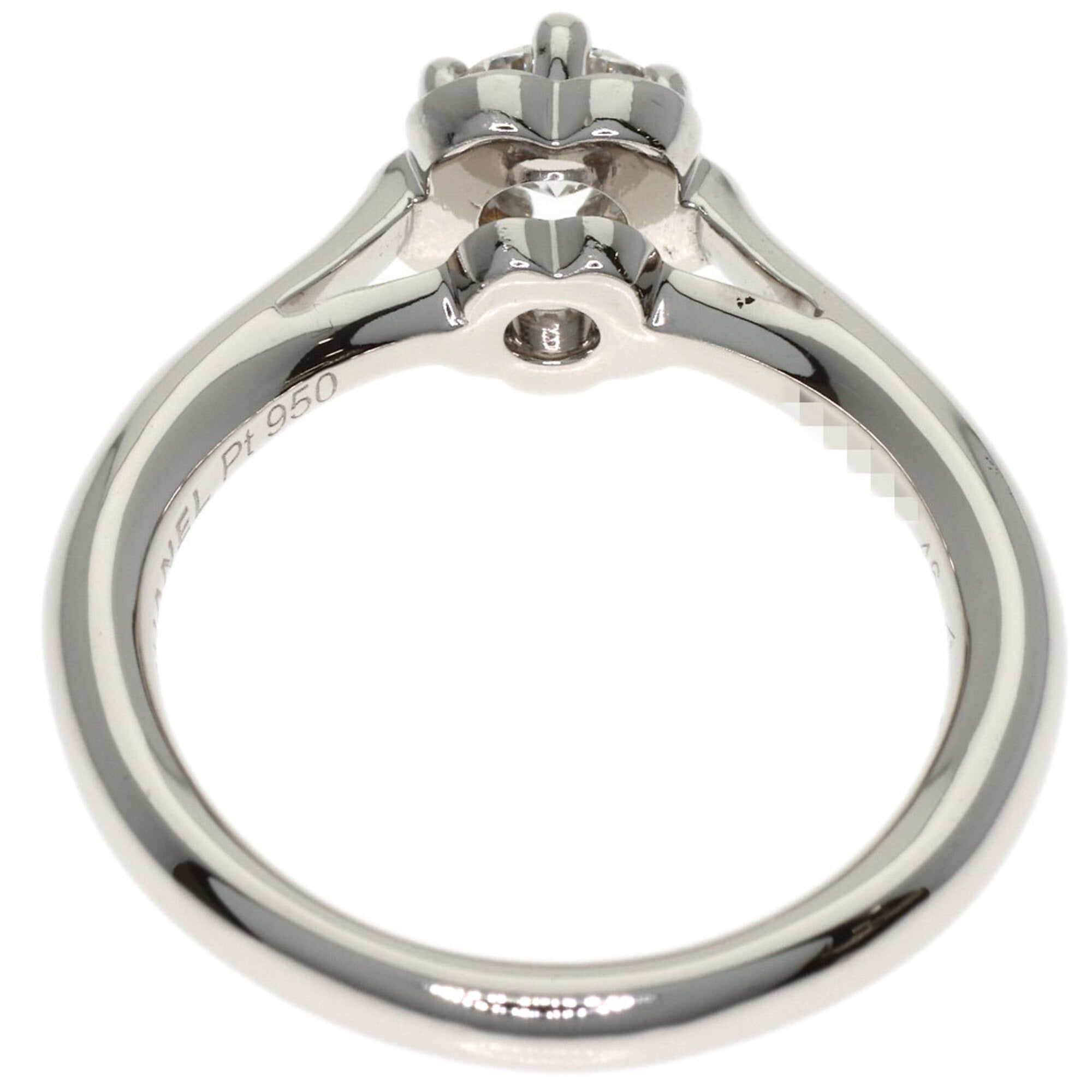 Chanel Platinum 950 Band Ring (Pre-Owned)