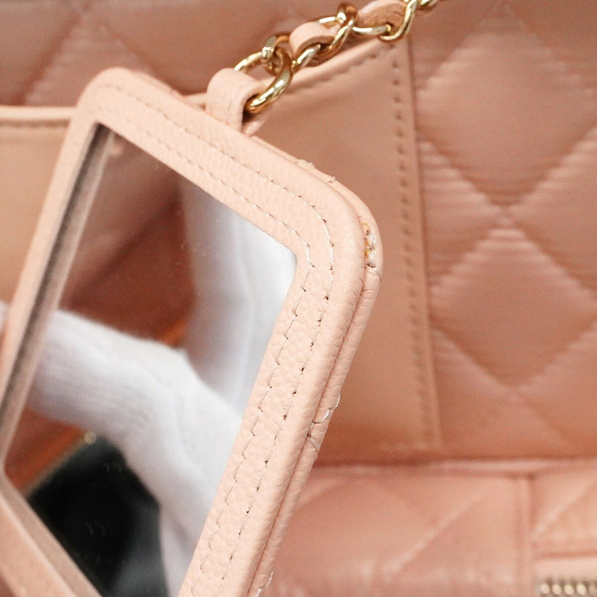 Chanel Pink Grained Calfskin Vanity Bag (Pre-Owned)