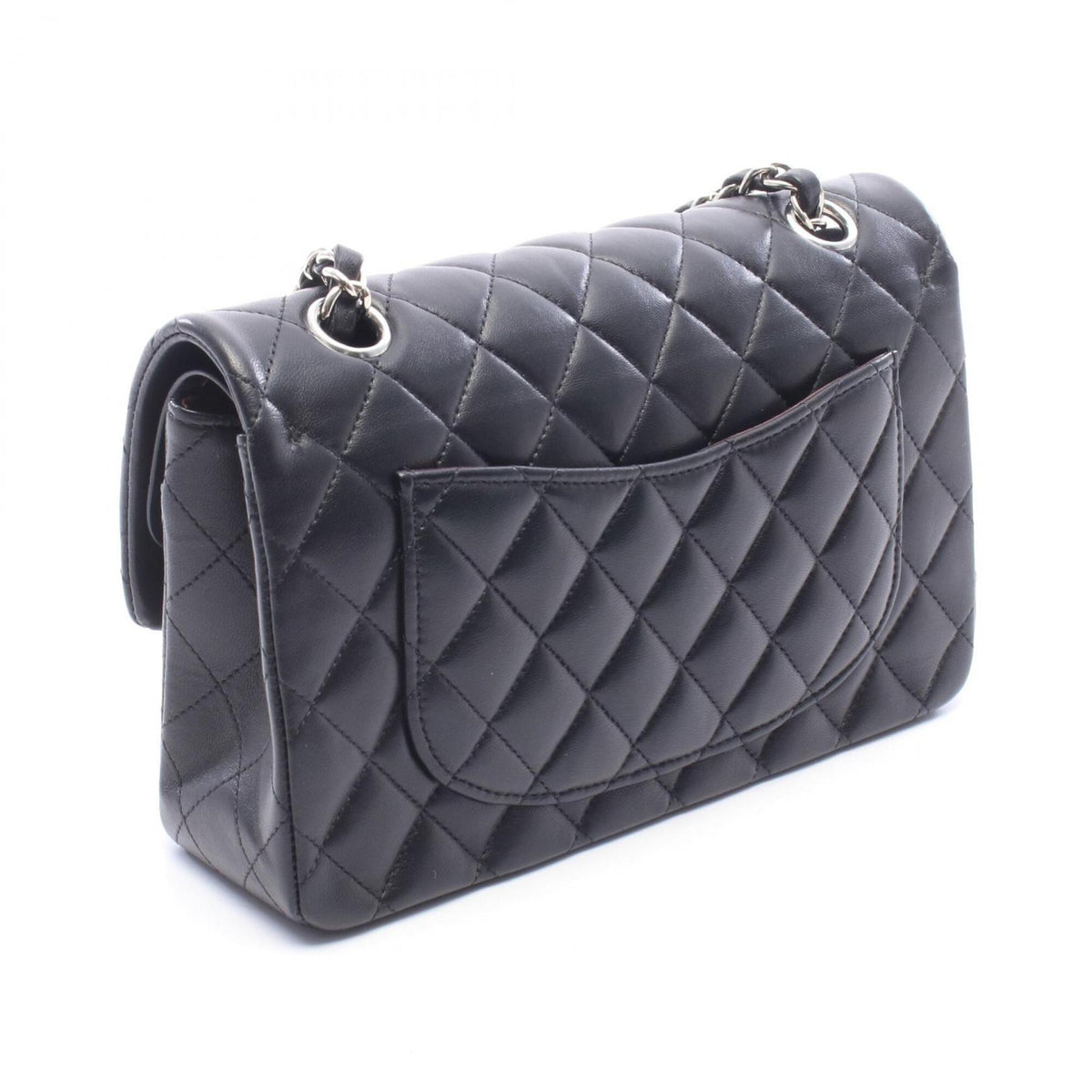 Chanel Black Leather Handbag Shoulder Bag (Pre-Owned)