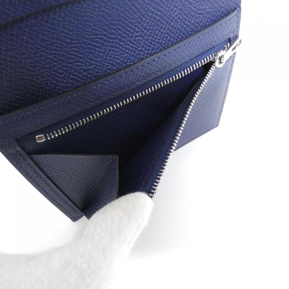 Hermes Blue Navy Epsom Leather Wallet (Bi-Fold) (Pre-Owned)