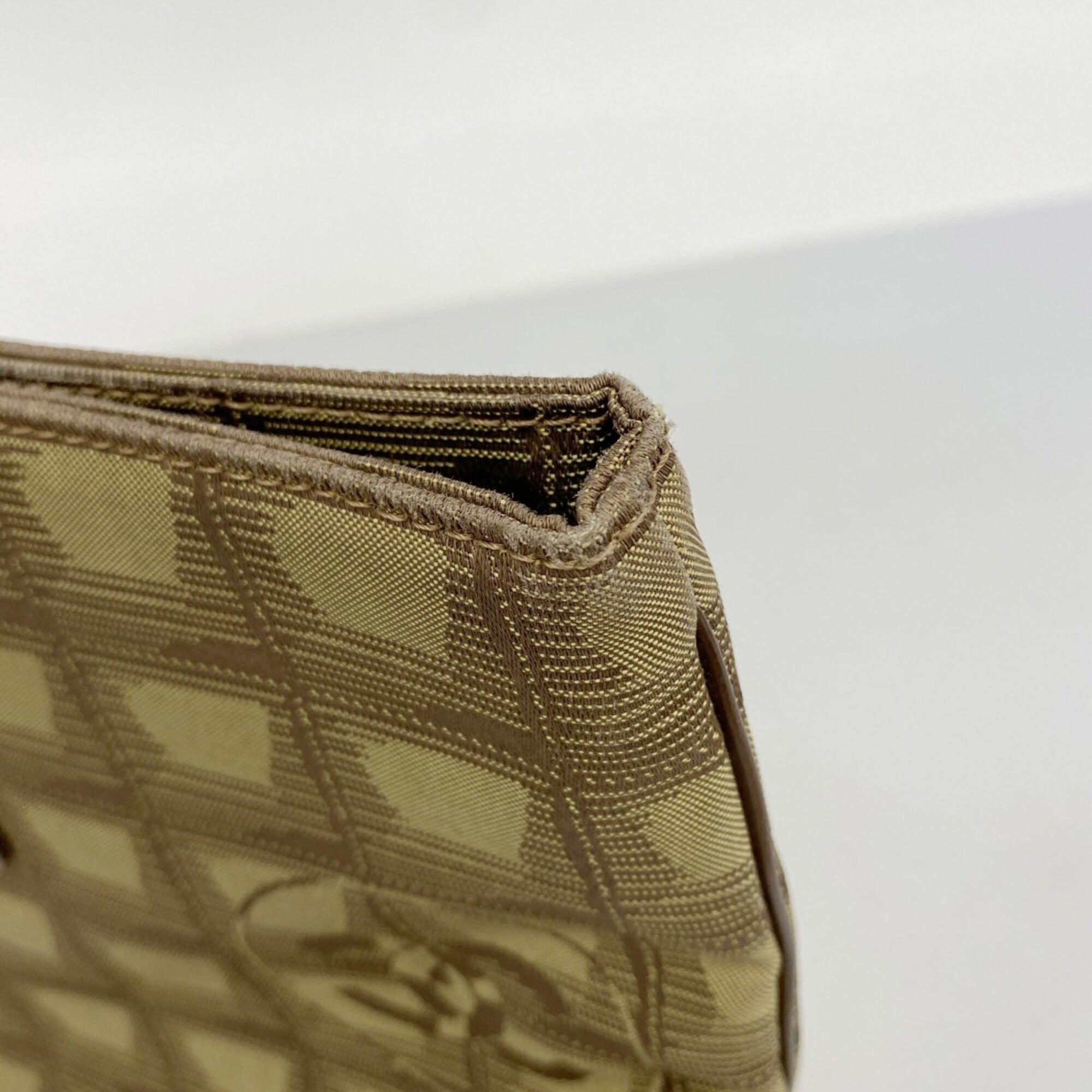 Chanel Khaki Nylon Tote Bag (Pre-Owned)