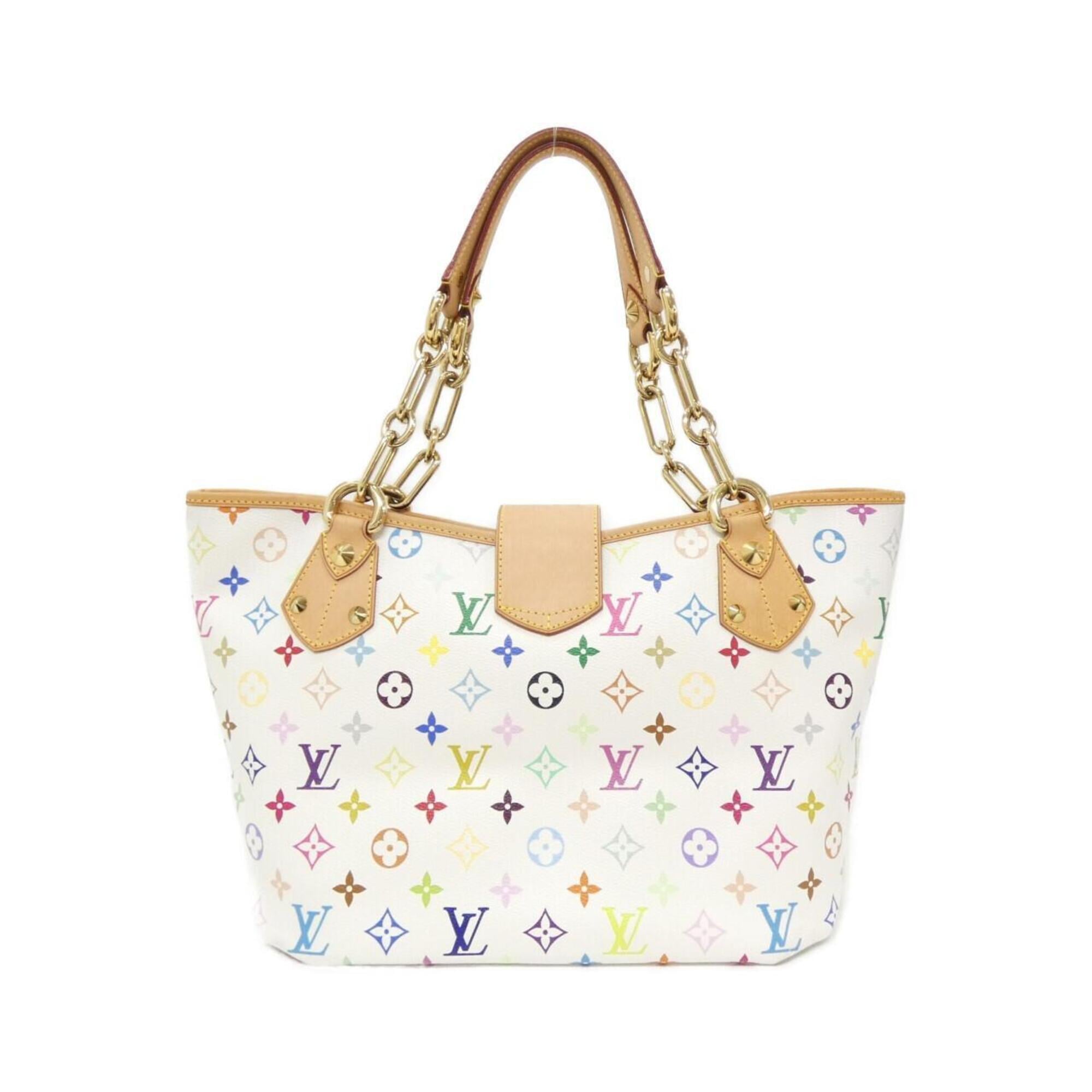 Louis Vuitton White Coated Canvas Handbag (Pre-Owned)