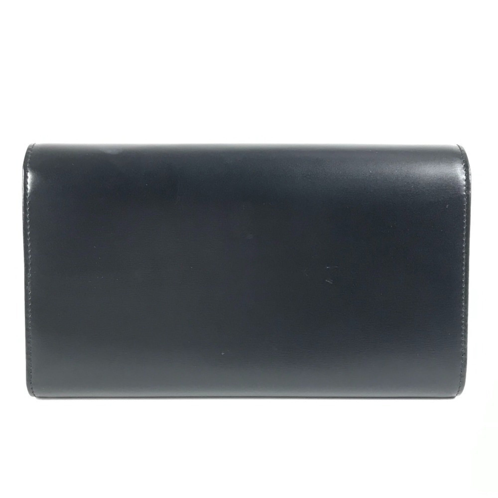 Cartier Black Leather Long Wallet (Bi-Fold) (Pre-Owned)