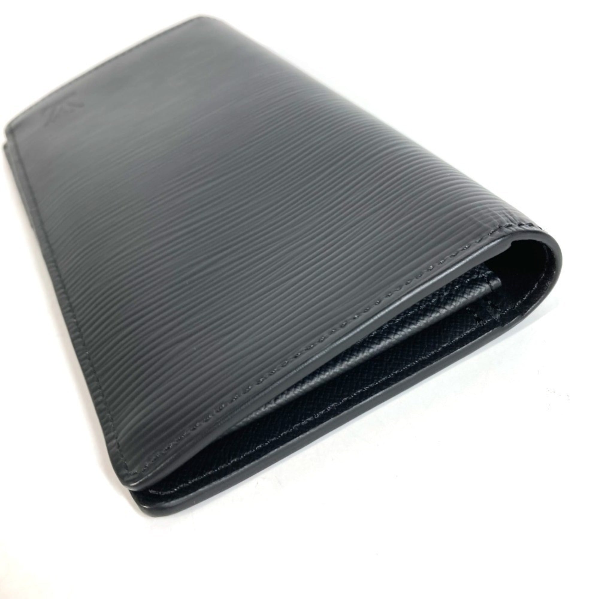 Louis Vuitton Black Noir Epi Leather Long Wallet (Bi-Fold) (Pre-Owned)