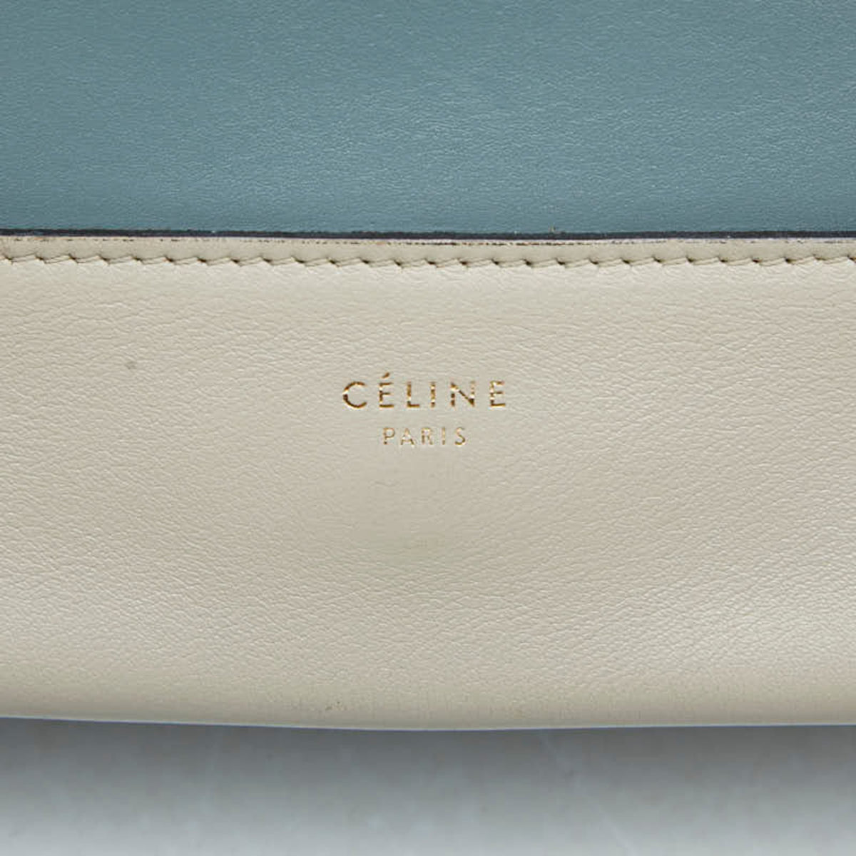 Celine Blue Grayish Leather Shoulder Bag (Pre-Owned)