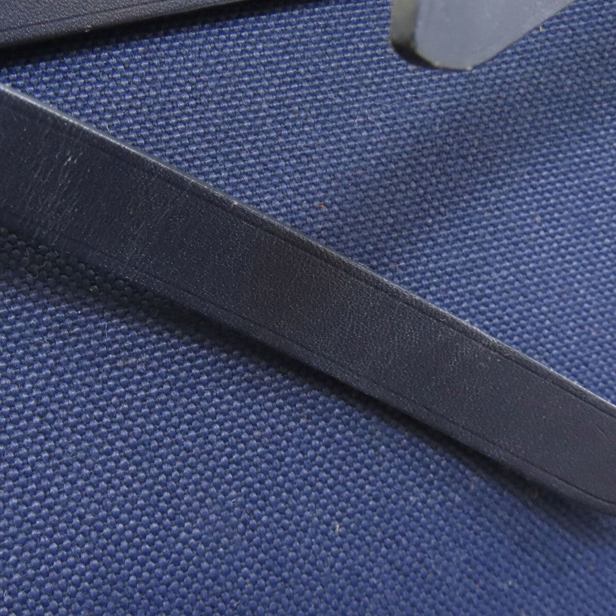 Hermes Navy Toile Officier Handbag (Pre-Owned)