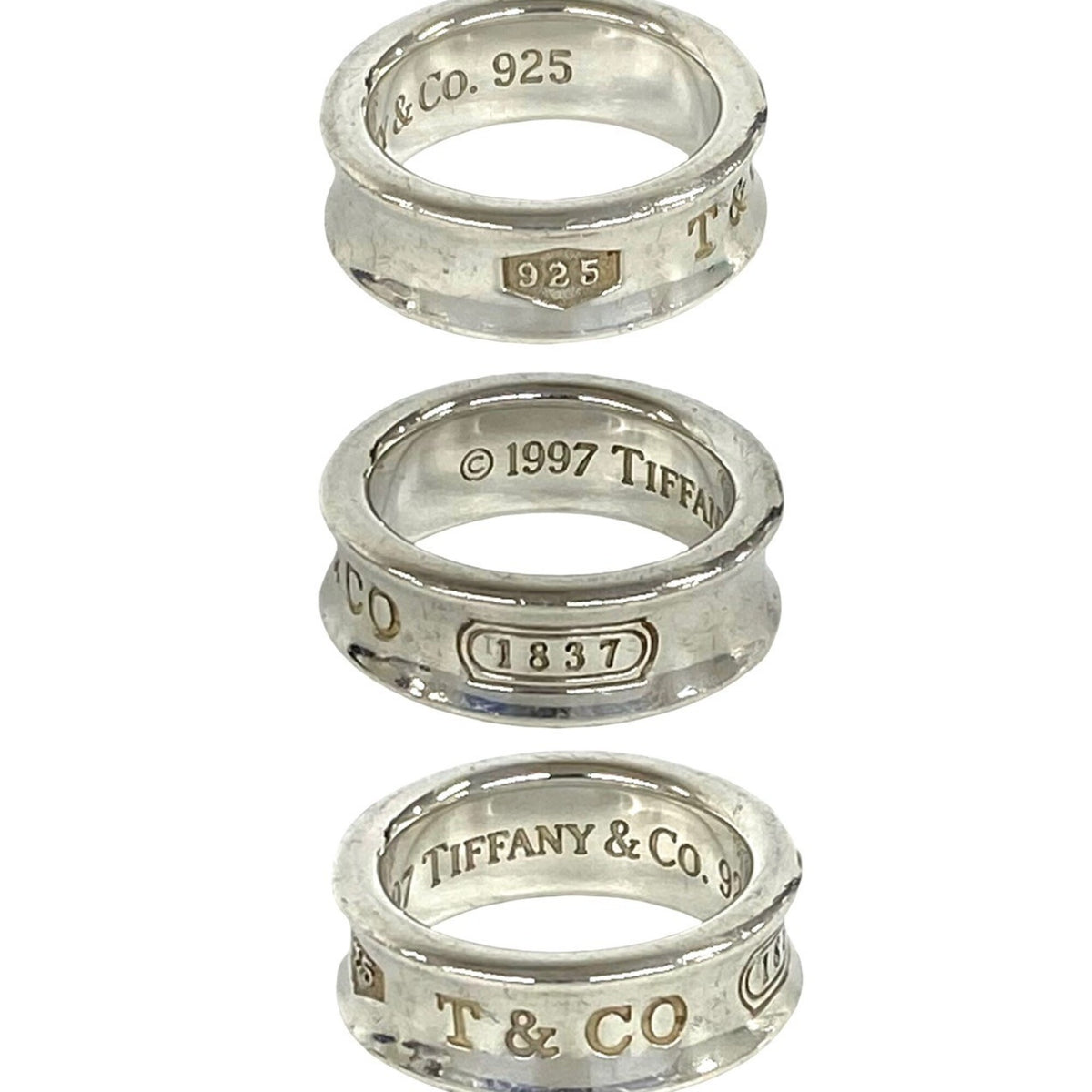 Tiffany Silver Silver 925 Band Ring (Pre-Owned)