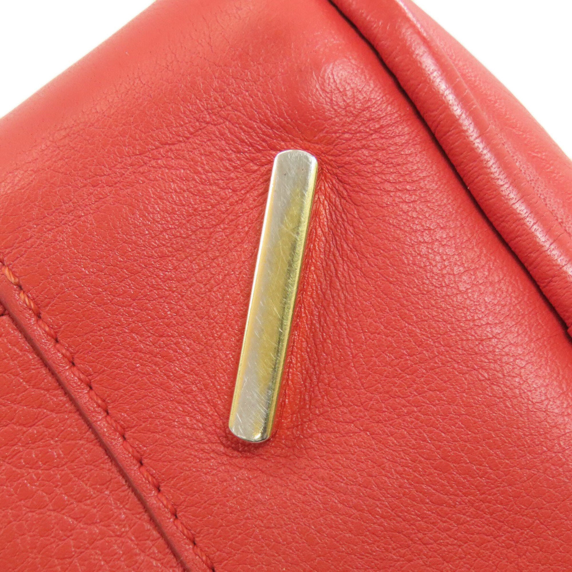 Loewe Red Color Leather Handbag (Pre-Owned)
