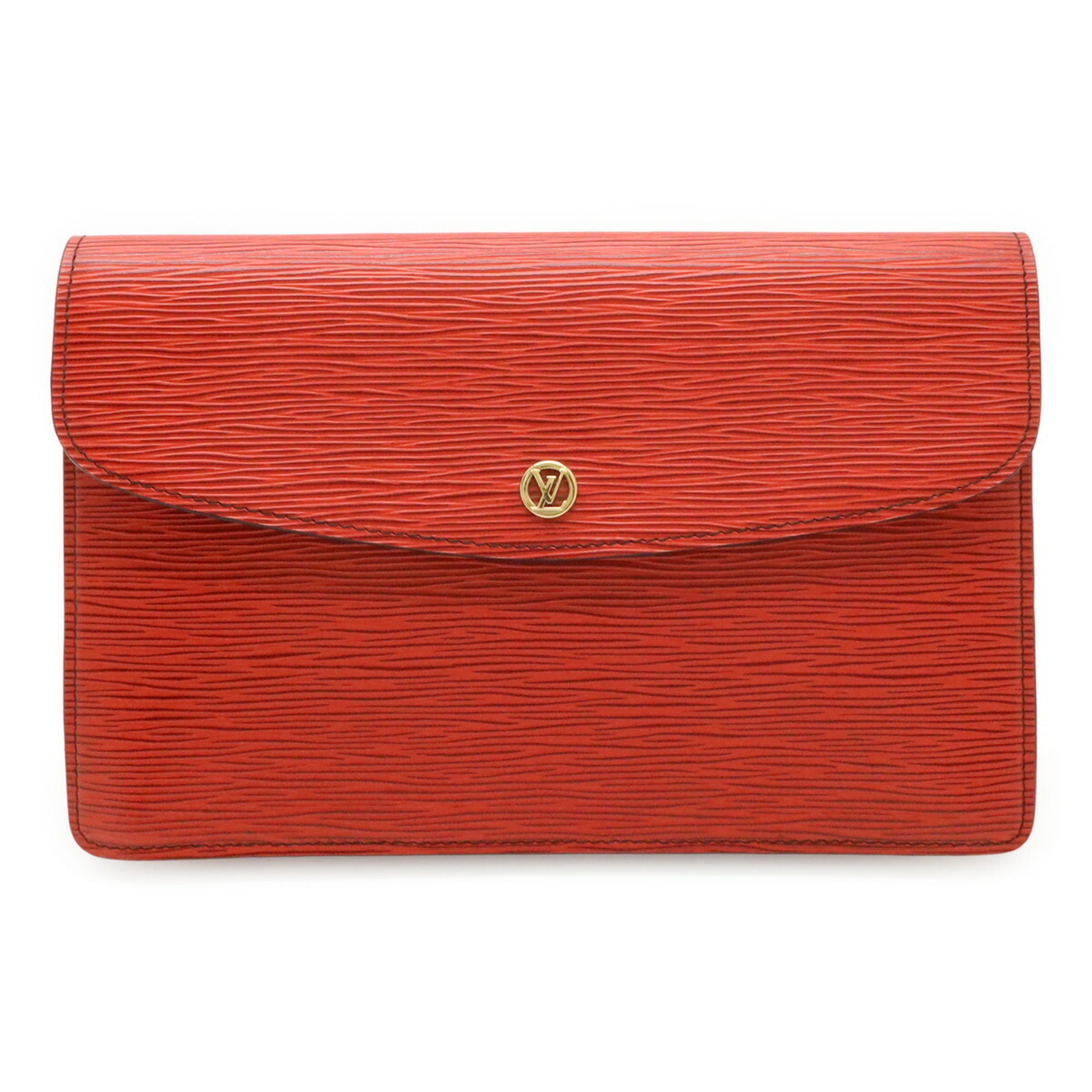 Louis Vuitton Castilian Red Epi Leather Clutch Bag (Pre-Owned)