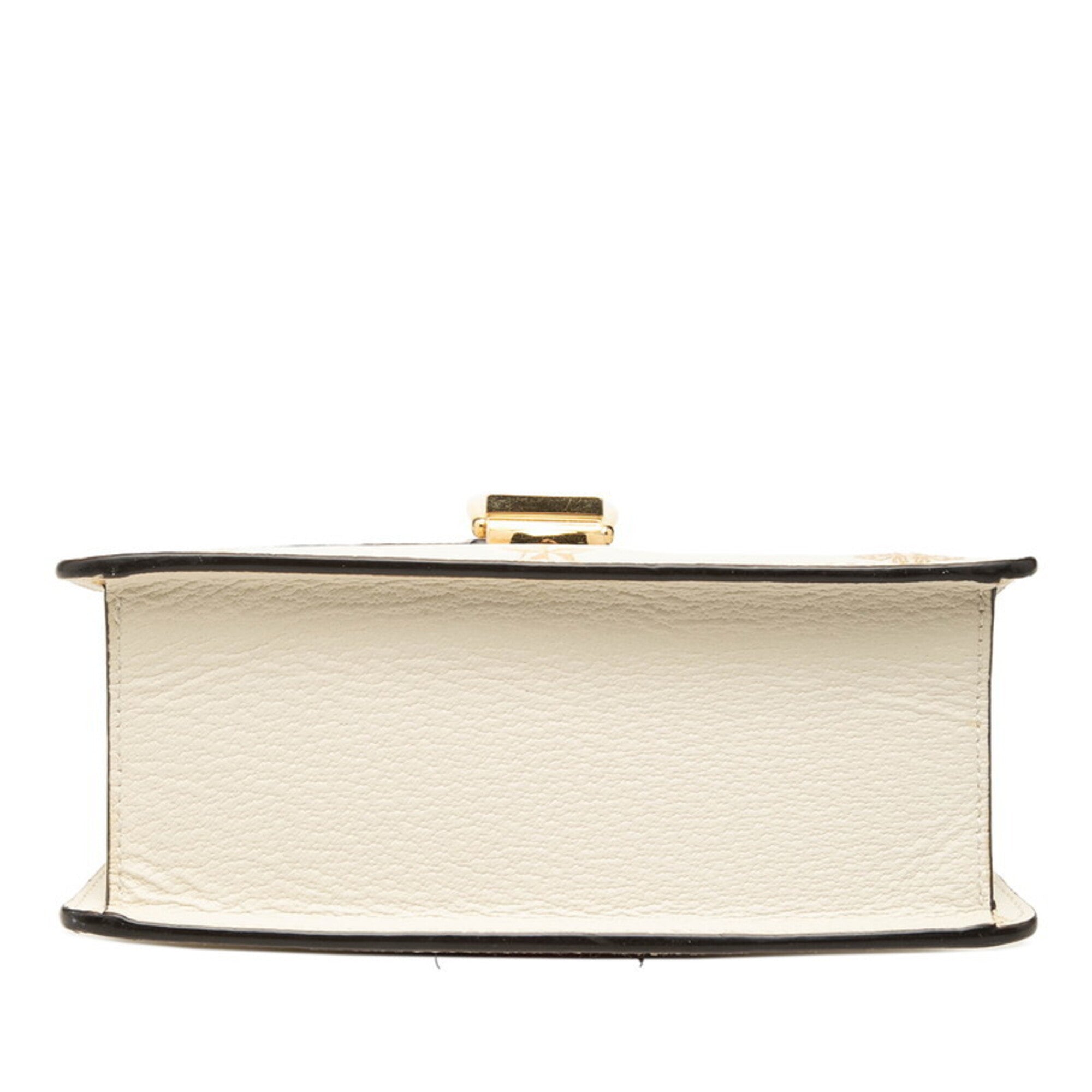 Gucci White Leather Handbag Shoulder Bag (Pre-Owned)
