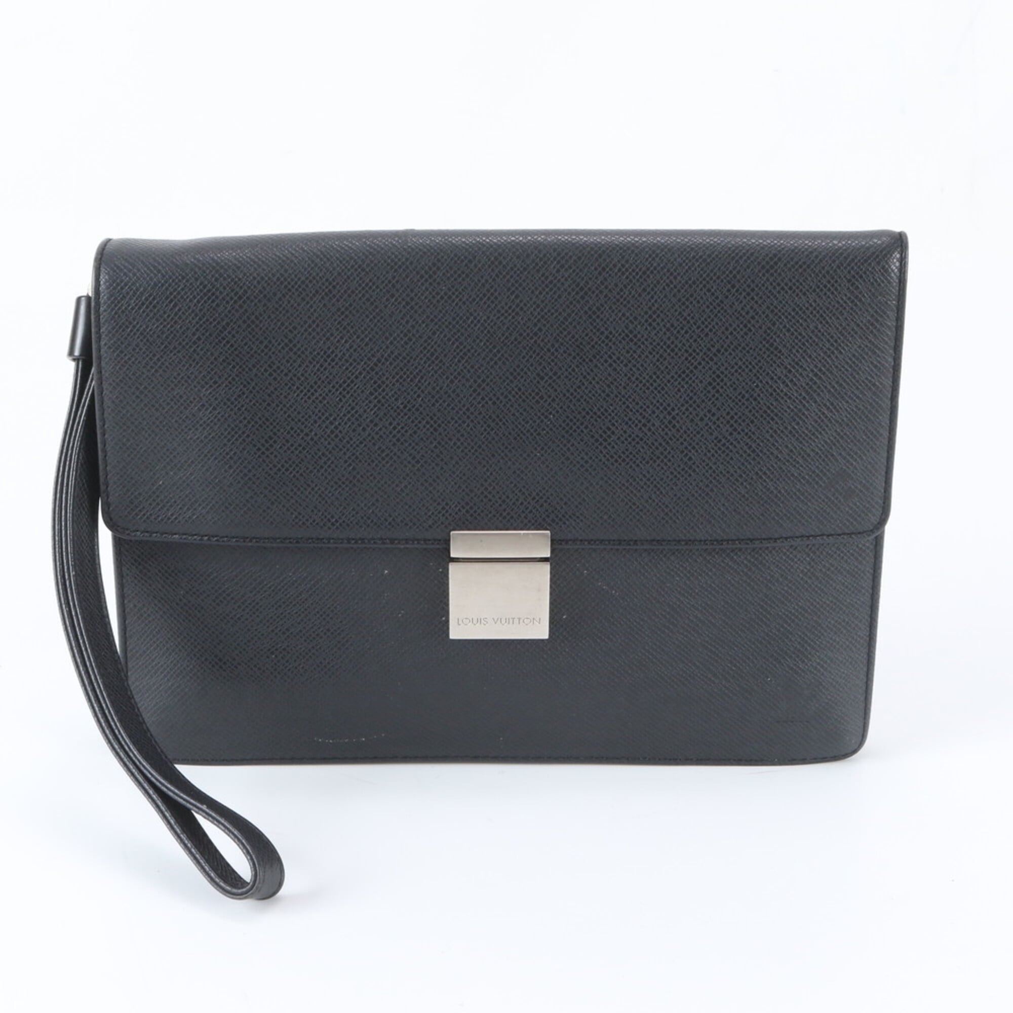 Louis Vuitton Ardoise Taiga Leather Handbag Pouch (Pre-Owned)