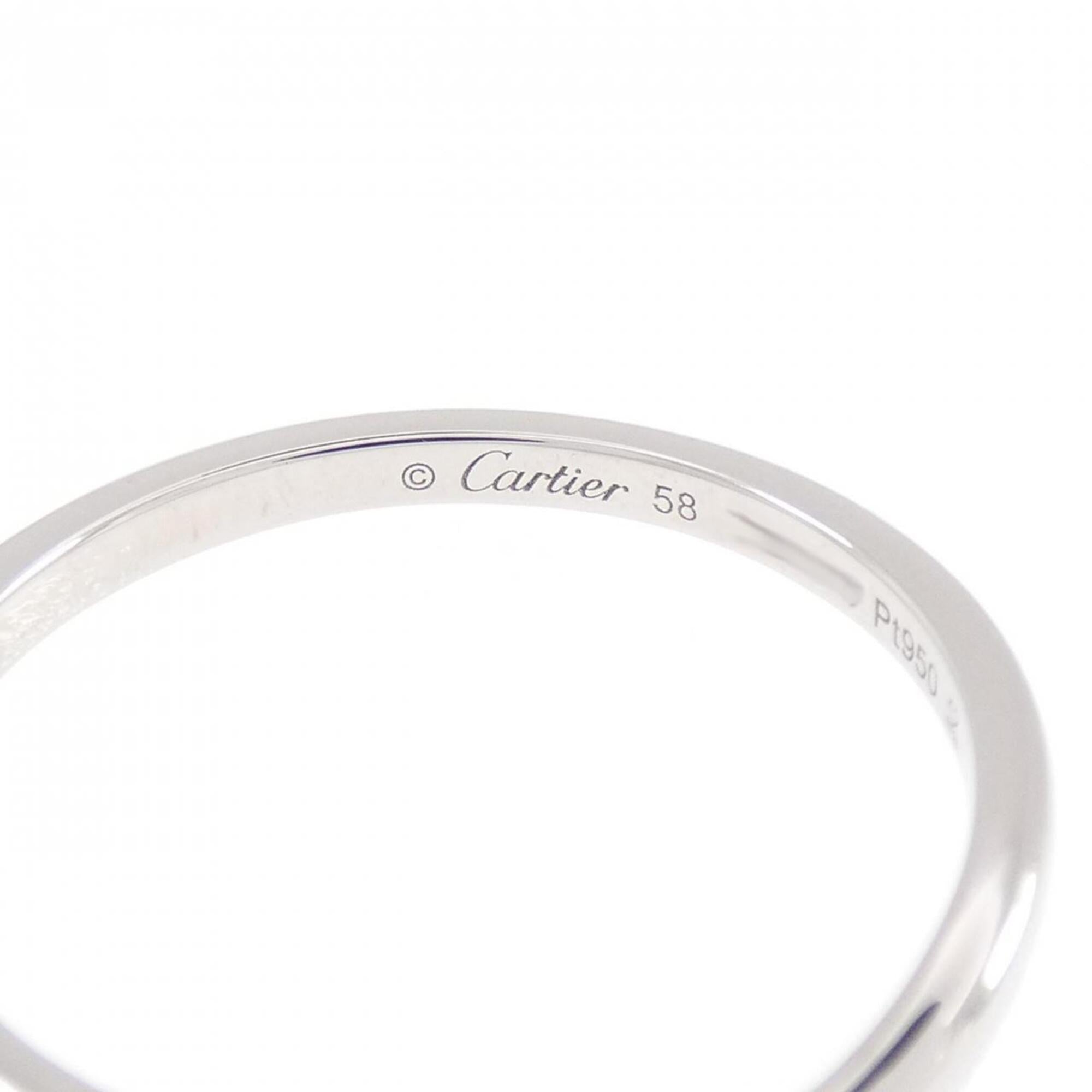 Cartier Platinum Platinum 950 Band Ring (Pre-Owned)