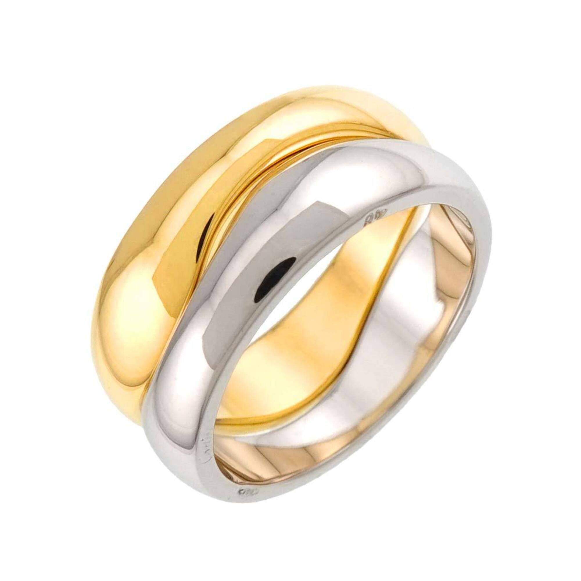 Cartier Yellow Gold (18K) White Gold (18K) Band Ring (Pre-Owned)
