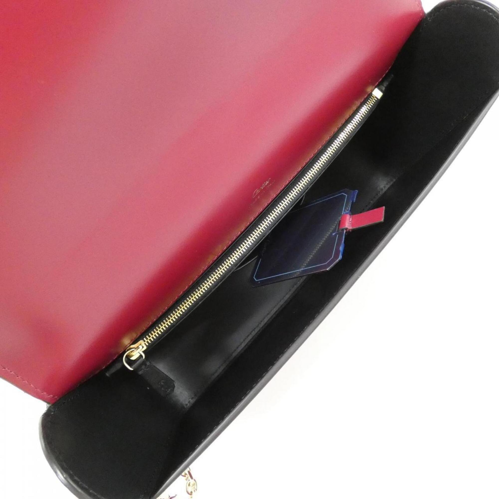 Cartier Bordeaux Leather Shoulder Bag (Pre-Owned)