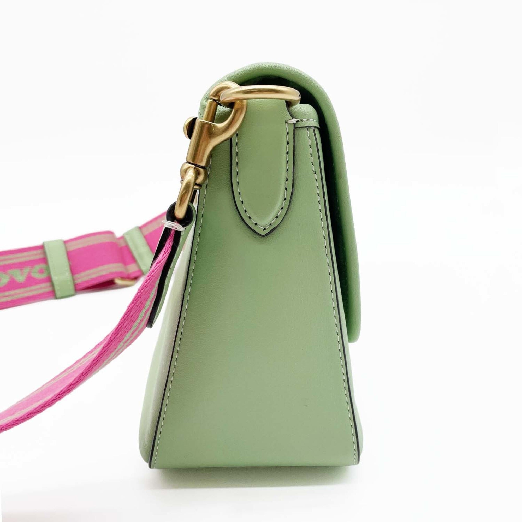 Coach Green Leather Shoulder Bag (Pre-Owned)