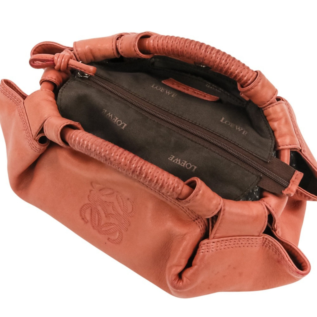 Loewe Nappa Aire Pink Leather Handbag Shoulder Bag (Pre-Owned)