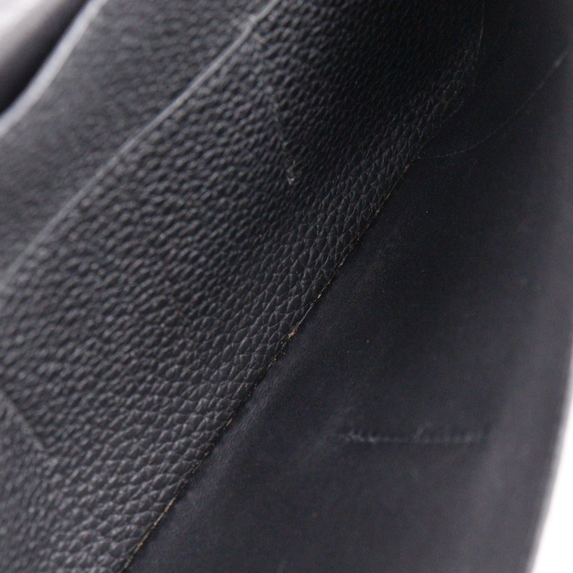 Hermes Black Taurillon Clemence Leather Long Wallet (Bi-Fold) (Pre-Owned)