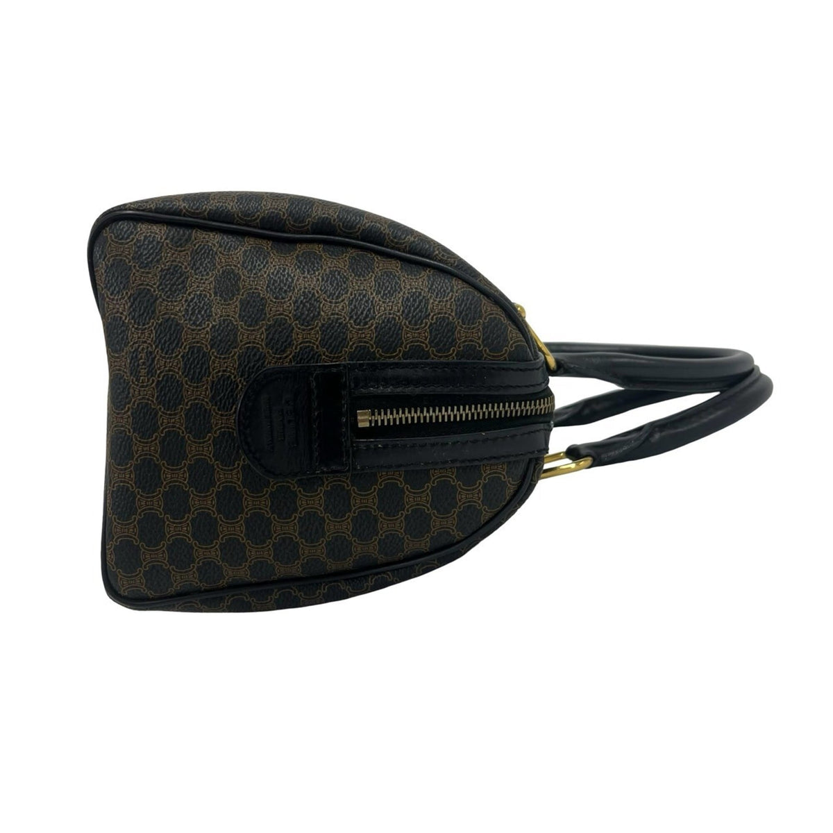 Celine Black Leather Pvc Boston Bag Handbag (Pre-Owned)