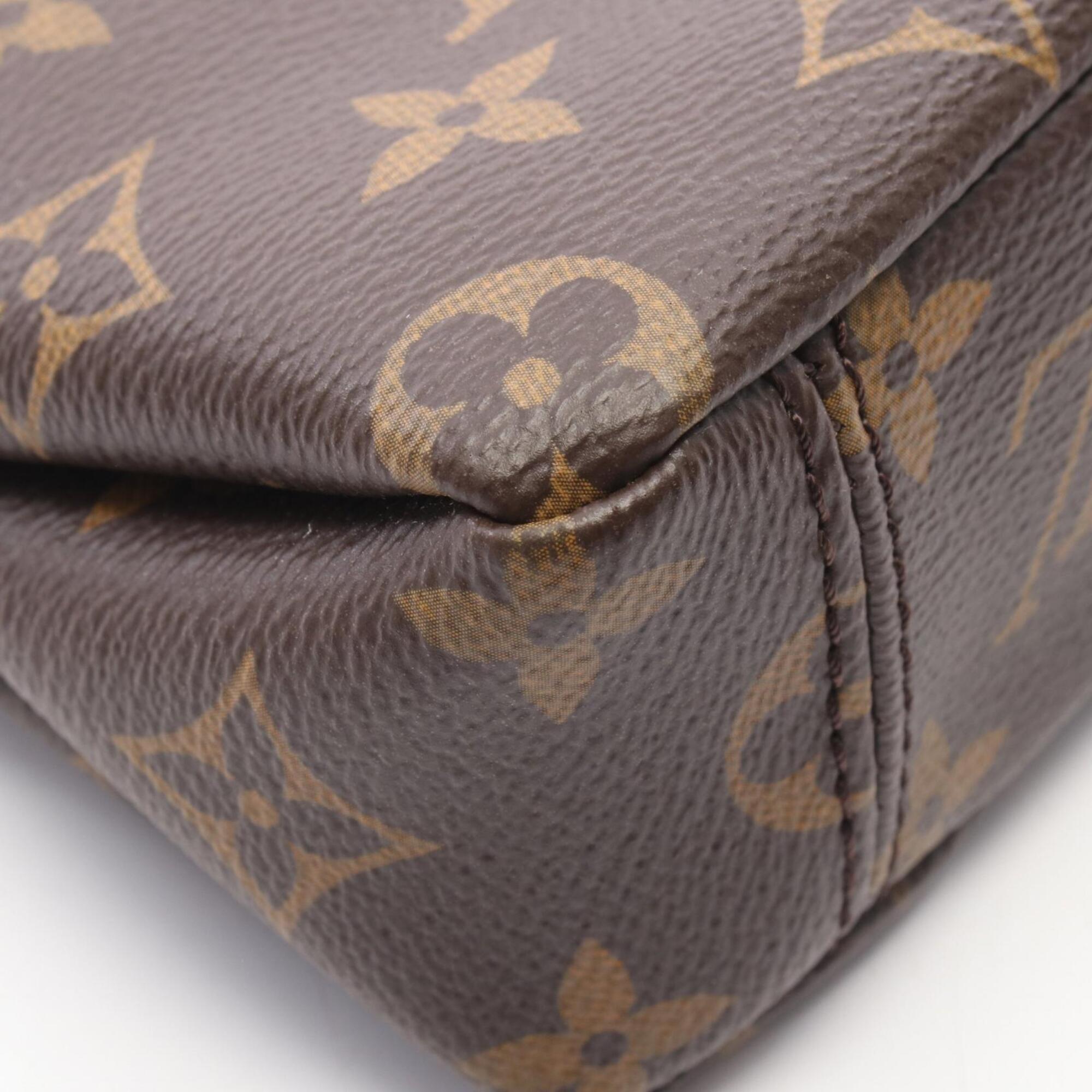 Louis Vuitton Black Brown Noir Coated Canvas Leather Handbag Shoulder Bag (Pre-Owned)