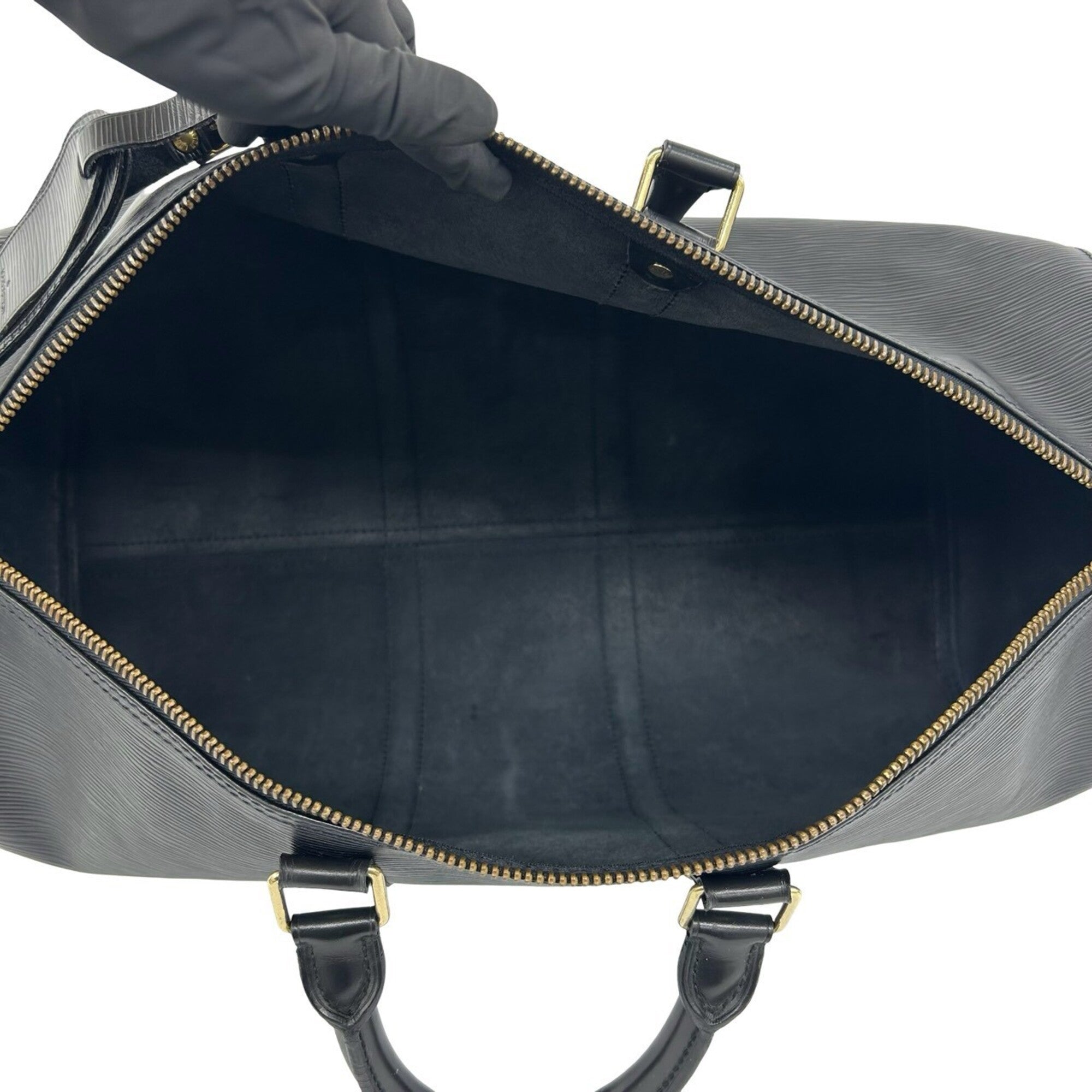 Louis Vuitton Black Leather Boston Bag (Pre-Owned)