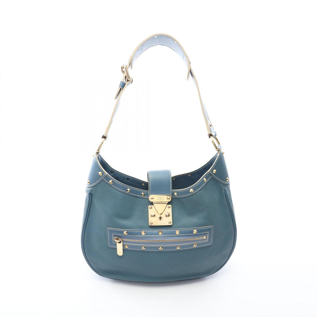 Louis Vuitton Blue Suhali Leather Handbag Shoulder Bag (Pre-Owned)