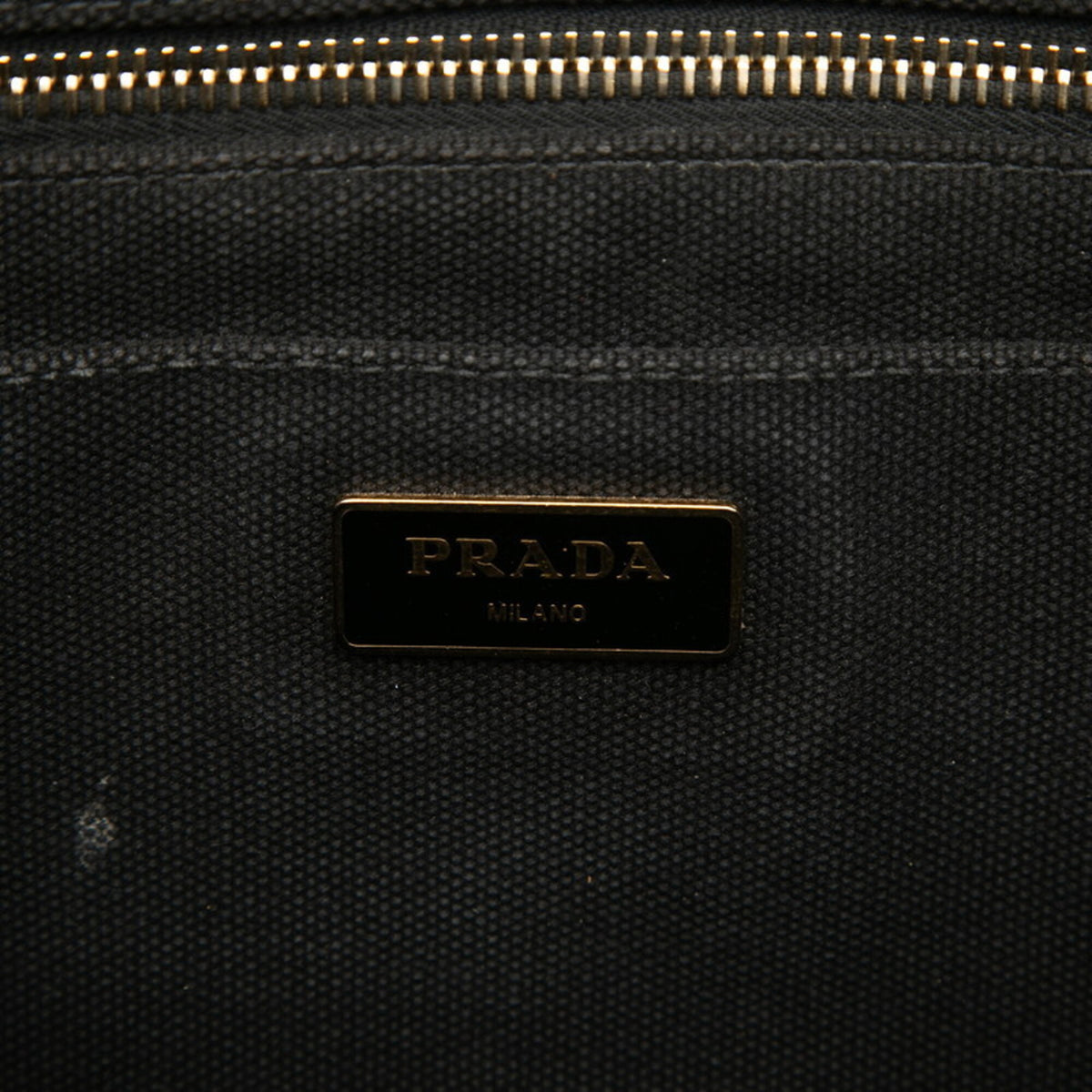 Prada Black Canvas Handbag Shoulder Bag (Pre-Owned)