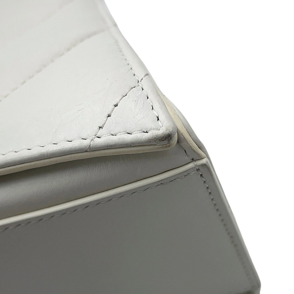 Balenciaga White Leather Handbag Shoulder Bag (Pre-Owned)