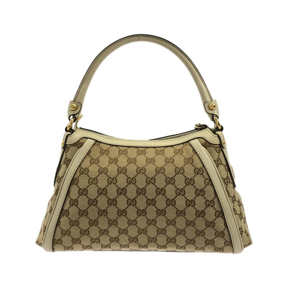 Gucci Beige Ivory Gg Canvas Shoulder Bag (Pre-Owned)