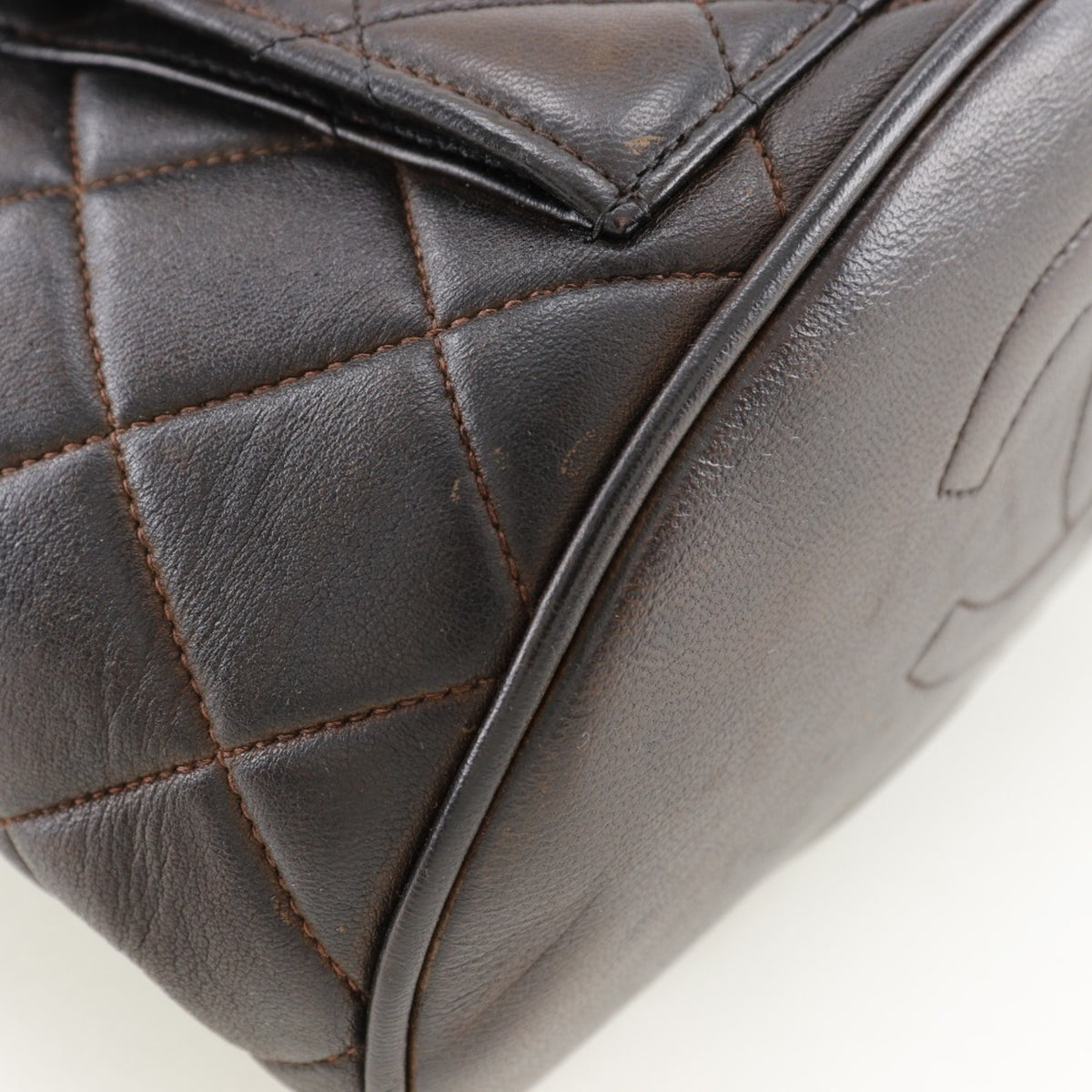 Chanel Brown Leather Backpack (Pre-Owned)